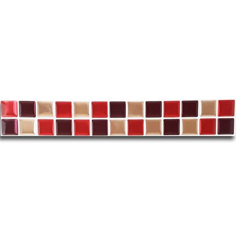 Pastilha Adesiva Resinada Faixa 4,3cm Mosaico Vermelho X Espelhado Fundo Branco - Decore fácil shop Menor preço em Pastilha Adesiva Resinada Faixa 4,3cm Mosaico Vermelho X Espelhado Fundo Branco - Decore fácil shop