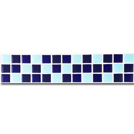 Pastilha Adesiva Resinada Faixa 6,5cm Mosaico Tons de Azuis Fundo Branco - Decore fácil shop Menor preço em Pastilha Adesiva Resinada Faixa 6,5cm Mosaico Tons de Azuis Fundo Branco - Decore fácil shop
