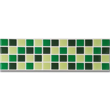 Pastilha Adesiva Resinada Faixa 8,8cm Mosaico Tons De Verdes Fundo Branco - Decore fácil shop Menor preço em Pastilha Adesiva Resinada Faixa 8,8cm Mosaico Tons De Verdes Fundo Branco - Decore fácil shop