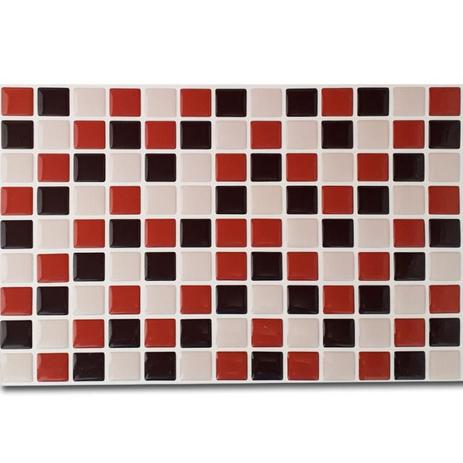 Pastilha Adesiva Resinada Mosaico Marrom X Bege X Laranja Fundo Branco - Decore fácil shop Menor preço em Pastilha Adesiva Resinada Mosaico Marrom X Bege X Laranja Fundo Branco - Decore fácil shop