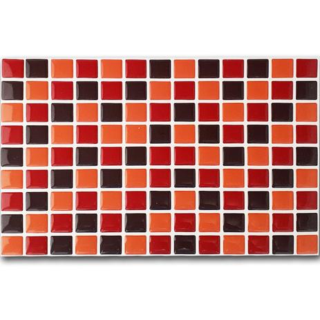 Pastilha Adesiva Resinada Mosaico Vermelho X Laranja X Marrom Fundo Branco - Decore fácil shop Menor preço em Pastilha Adesiva Resinada Mosaico Vermelho X Laranja X Marrom Fundo Branco - Decore fácil shop
