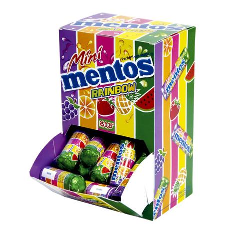 Pastilha Mini Mentos Stick Rainbow 400g - Perfetti Menor preço em Pastilha Mini Mentos Stick Rainbow 400g - Perfetti