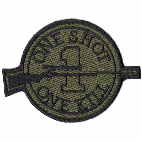 Patch Bordado - Airsoft Sniper - 1 Tiro 1 Morte DV80056-46 - Universo talysma bordados Menor preço em Patch Bordado - Airsoft Sniper - 1 Tiro 1 Morte DV80056-46 - Universo talysma bordados