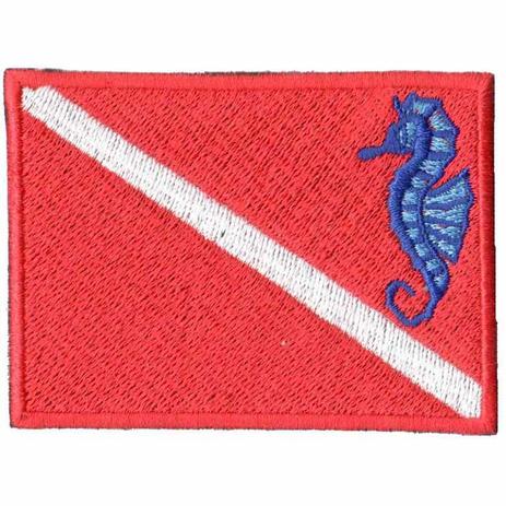 Patch Bordado - Bandeira de Mergulho Cavalo Marinho AD30011-1 - Universo talysma bordados Menor preço em Patch Bordado - Bandeira de Mergulho Cavalo Marinho AD30011-1 - Universo talysma bordados