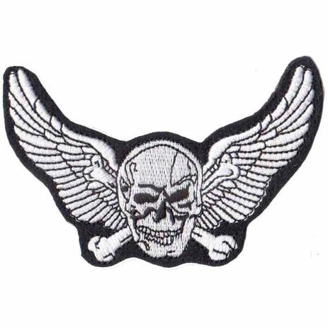 Patch Bordado - Caveira Asas Motociclista Rock DV80024-128 - Universo talysma bordados Menor preço em Patch Bordado - Caveira Asas Motociclista Rock DV80024-128 - Universo talysma bordados