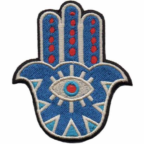 Menor preço em Patch Bordado - Hamsá Mão Fatima Simbolo Proteção DV80631- - Universo talysma bordados