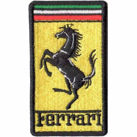 Menor preço em Patch Bordado - Logo Marca Ferrari DV80192-29 - Universo talysma bordados