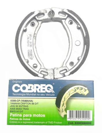 Patim / Lona Freio Traseiro Yamaha Jog 50cc - Cobreq Menor preço em Patim / Lona Freio Traseiro Yamaha Jog 50cc - Cobreq