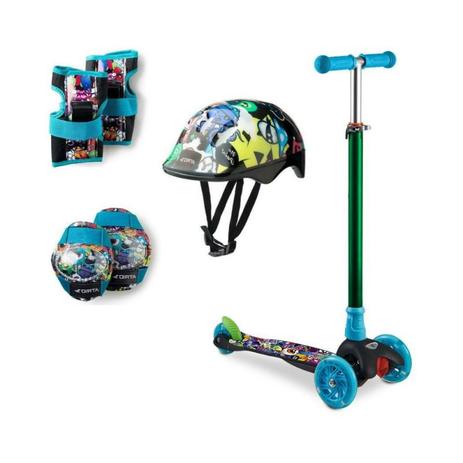 Patinete 3 Rodas com Led e Kit de Proteção Infantil Monster - Atrio é boa?