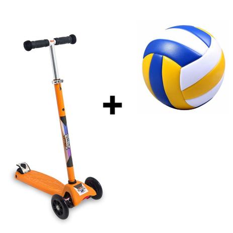 Patinete 3 Rodas Scooter Net Laranja Zp105 + Bola de Vôlei - Zoop toys Menor preço em Patinete 3 Rodas Scooter Net Laranja Zp105 + Bola de Vôlei - Zoop toys