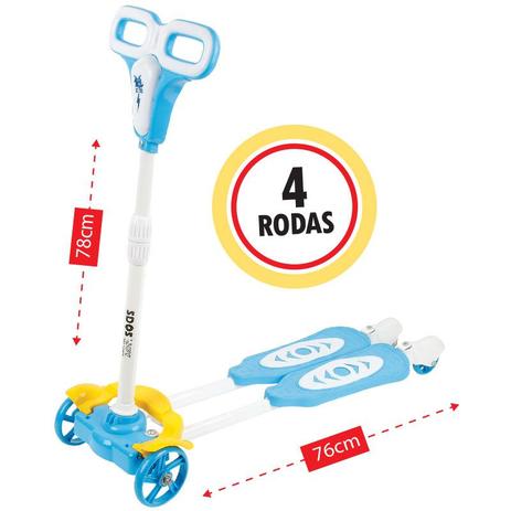 Patinete 4 rodas ski infantil - bv0002 azul - Mega compras Menor preço em Patinete 4 rodas ski infantil - bv0002 azul - Mega compras
