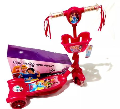 Patinete Infantil 3 Rodas Musical Princesas disney Rosa - Aloa Menor preço em Patinete Infantil 3 Rodas Musical Princesas disney Rosa - Aloa