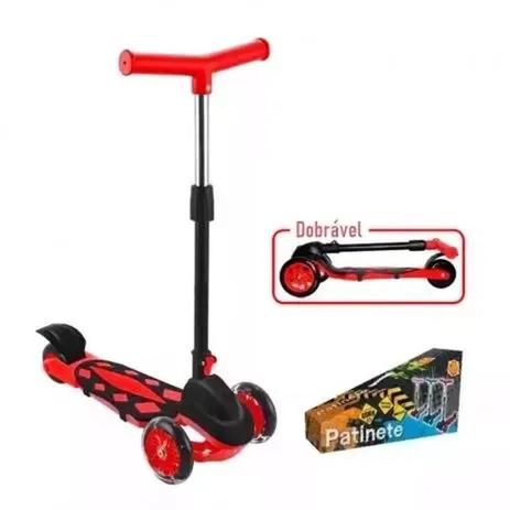 Patinete Infantil 3 Rodas Radical Power Vermelho - DM Toys Menor preço em Patinete Infantil 3 Rodas Radical Power Vermelho - DM Toys