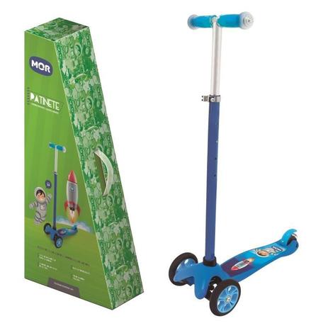 Patinete Infantil 3 Rodas Suporta até 50 KG Altura Regulável até 89 cm Azul - Mor Menor preço em Patinete Infantil 3 Rodas Suporta até 50 KG Altura Regulável até 89 cm Azul - Mor