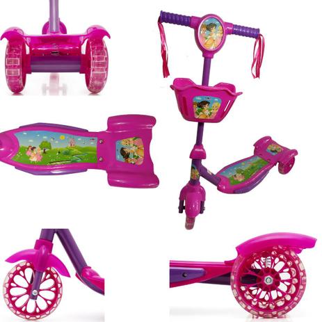 Patinete Infantil Menina Princesa 3 Rodas Musical Luzes - Analu Kids Menor preço em Patinete Infantil Menina Princesa 3 Rodas Musical Luzes - Analu Kids