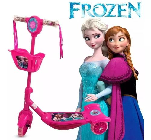 Patinete Infantil Musical Frozen 3 Rodas Com Luzes - Aloa Menor preço em Patinete Infantil Musical Frozen 3 Rodas Com Luzes - Aloa