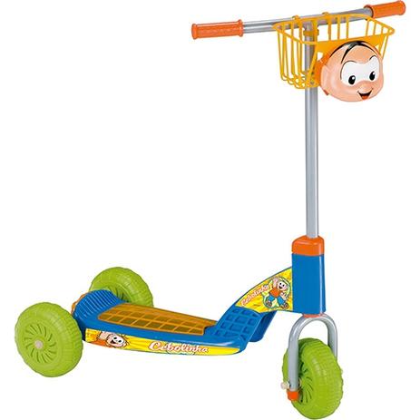 Patinete infatil 3 rodas turma da monica - cebolinha - magic toys unica Menor preço em Patinete infatil 3 rodas turma da monica - cebolinha - magic toys unica