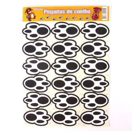 Patinhas de Coelho Adesivas para Páscoa - 18 Unidades - Aluá festas é boa?