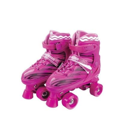 Patins 4 Rodas Ajustável 30/33 Infantil Meninas Rosa - Fênix - Fenix Menor preço em Patins 4 Rodas Ajustável 30/33 Infantil Meninas Rosa - Fênix - Fenix
