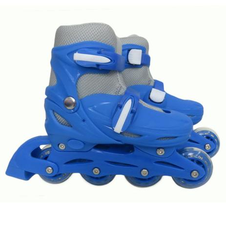 Patins 4 Rodas Importway com Kit Segurança 35/38 - Azul Menor preço em Patins 4 Rodas Importway com Kit Segurança 35/38 - Azul