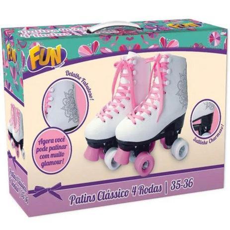 Patins 4 Rodas Infantil Fun F0010-3 Branco e Rosa TAM 35-36 é boa?