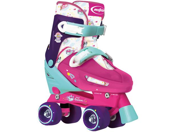 Patins 4 Rodas Infantil Unicórnio Astro Quad Menor preço em Patins 4 Rodas Infantil Unicórnio Astro Quad