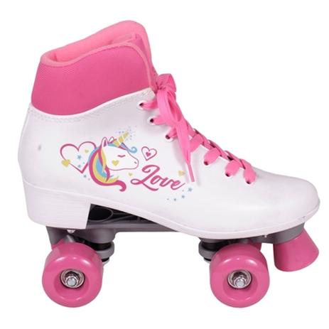 Patins 4 rodas quad love branco e rosa clássico menina 36 - Belfix é ruim? Patins 4 rodas quad love branco e rosa clássico menina 36 - Belfix é boa?