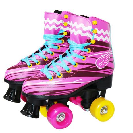 Patins 4 Rodas Roller Clássico Tradicional Importway Bw-020 rosa 32/33 - 32/33 - Rosa Menor preço em Patins 4 Rodas Roller Clássico Tradicional Importway Bw-020 rosa 32/33 - 32/33 - Rosa