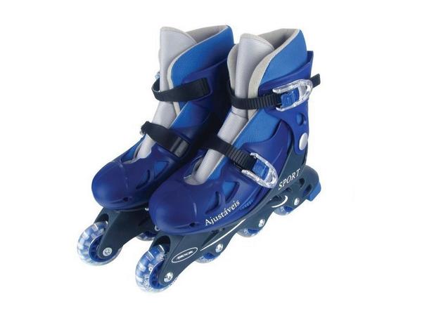Patins Ajustável Azul 34/37 Radical Quad Roller - Fênix Menor preço em Patins Ajustável Azul 34/37 Radical Quad Roller - Fênix