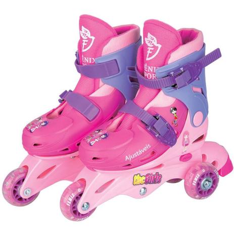 Patins Ajustável Tri-Line Rosa com Acessórios 26 a 29 - Fênix - Fenix é boa?