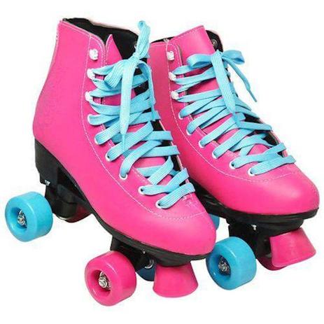 Patins Classico Rosa 4 Rodas 33/34 8277-0 Fun Menor preço em Patins Classico Rosa 4 Rodas 33/34 8277-0 Fun