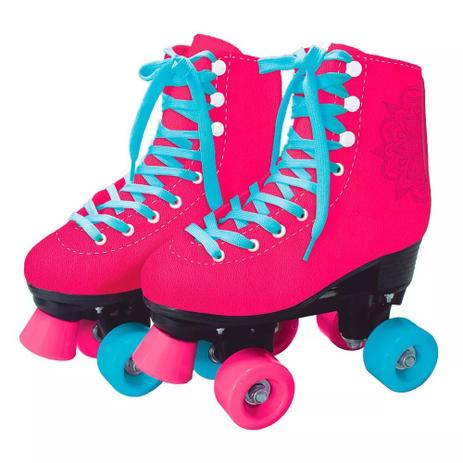 Patins Clássico Rosa 4 Rodas 33/34 - Fun Divirta-se é boa?