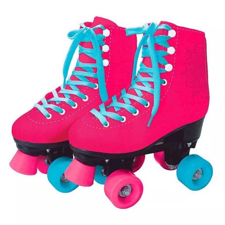 Patins Classico Rosa 4 Rodas 37/38 8277-2 Fun Menor preço em Patins Classico Rosa 4 Rodas 37/38 8277-2 Fun