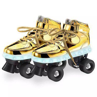 Patins Com Led 4 Rodas Dourado 37/38 8310-6 Fun é boa?