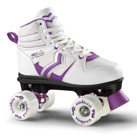 Patins Fila Quad Roll Verve Lady Branco E Roxo - 35 Menor preço em Patins Fila Quad Roll Verve Lady Branco E Roxo - 35
