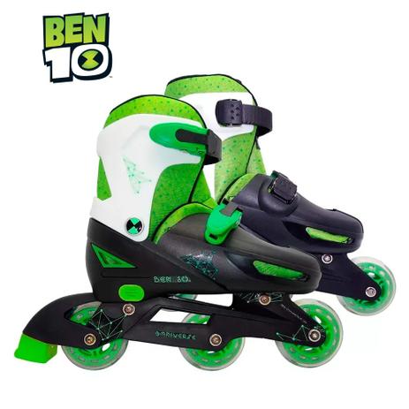 Patins In Line Astro Toys Ben 10 Branco/verde Tam. 35/38 Menor preço em Patins In Line Astro Toys Ben 10 Branco/verde Tam. 35/38