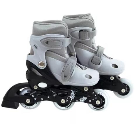Patins infantil ajustavel roller in line cinza menina e menino 30 31 32 33 - Mor Menor preço em Patins infantil ajustavel roller in line cinza menina e menino 30 31 32 33 - Mor