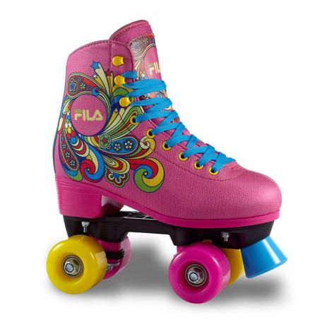 Patins Infantil Quad Fila Skates Bella Pink Menor preço em Patins Infantil Quad Fila Skates Bella Pink