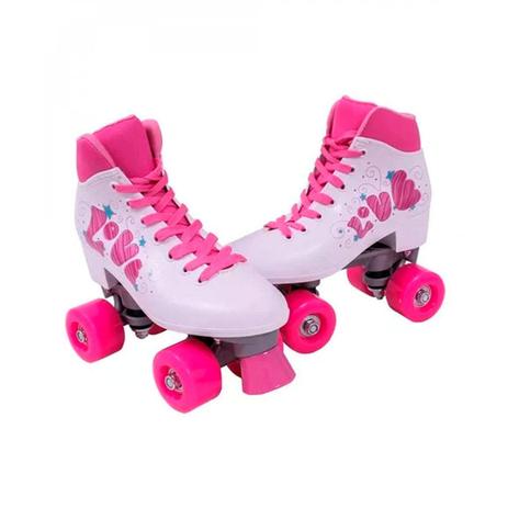 Patins Quad Love Unicórnio Retrô Tamanho 36 Bel Fix Branco Menor preço em Patins Quad Love Unicórnio Retrô Tamanho 36 Bel Fix Branco
