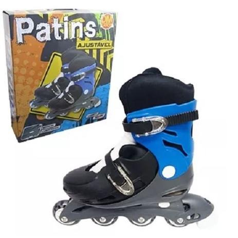 Patins roller in-line 37-40 adulto regulavel com 4 rodas em gel azul meninos ajustavel - Gimp Menor preço em Patins roller in-line 37-40 adulto regulavel com 4 rodas em gel azul meninos ajustavel - Gimp