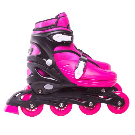 Patins Roller In-Line Radical Ajustável Rosa (G 36-39) - Bel sports Menor preço em Patins Roller In-Line Radical Ajustável Rosa (G 36-39) - Bel sports