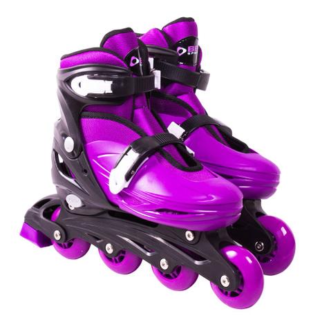 Patins Roller In-Line Radical Ajustável Roxo (M 32-35) - Bel sports Menor preço em Patins Roller In-Line Radical Ajustável Roxo (M 32-35) - Bel sports