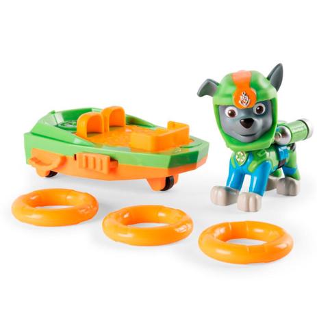 Patrulha Canina Figura de Luxo com Prancha de Lançamento Rocky - Sunny Menor preço em Patrulha Canina Figura de Luxo com Prancha de Lançamento Rocky - Sunny