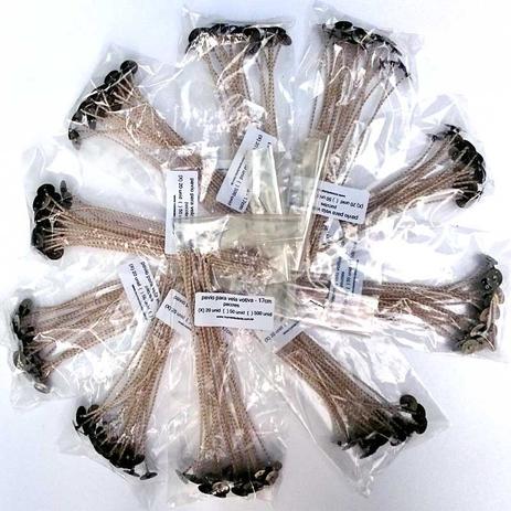 Pavios para velas votivas - 17cm (10 pctes c/ 20 unid) - Svitor Menor preço em Pavios para velas votivas - 17cm (10 pctes c/ 20 unid) - Svitor