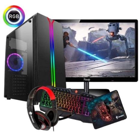 Pc Gamer Completo amd 8 Núcleos 3.8Ghz A6 9500 Placa de vídeo Radeon 2GB  ram 8GB DDR4 ssd 240GB Monitor LED 19.5 Skill Moba em Promoção na Americanas