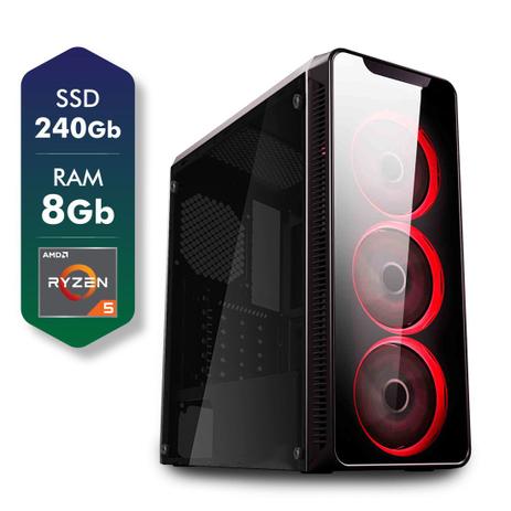 PC Gamer AMD Ryzen 5 3400G 8GB SSD 240GB Fonte 500W CertoX Stream 7101 é boa?
