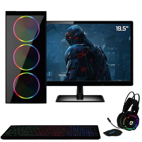 PC Gamer Completo Intel Core i5 8GB Nvidia Geforce GT 4GB SSD 240GB Monitor 19.5" LED HDMI Quantum XTX Menor preço em PC Gamer Completo Intel Core i5 8GB Nvidia Geforce GT 4GB SSD 240GB Monitor 19.5" LED HDMI Quantum XTX
