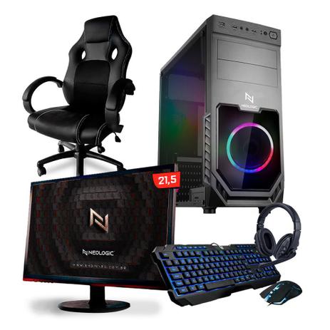 PC Gamer Completo Smart NLI82552 AMD A6-7480 8GB (Radeon R5 Integrado) SSD 240GB 400W 80 Plus + Cadeira - NEOLOGIC Menor preço em PC Gamer Completo Smart NLI82552 AMD A6-7480 8GB (Radeon R5 Integrado) SSD 240GB 400W 80 Plus + Cadeira - NEOLOGIC
