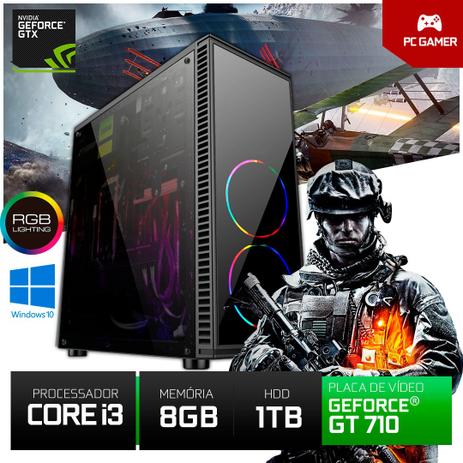 Pc Gamer Cpu Intel Core I3 8gb Ram+hd 1tb Gt710 2gb Pyx One Menor preço em Pc Gamer Cpu Intel Core I3 8gb Ram+hd 1tb Gt710 2gb Pyx One