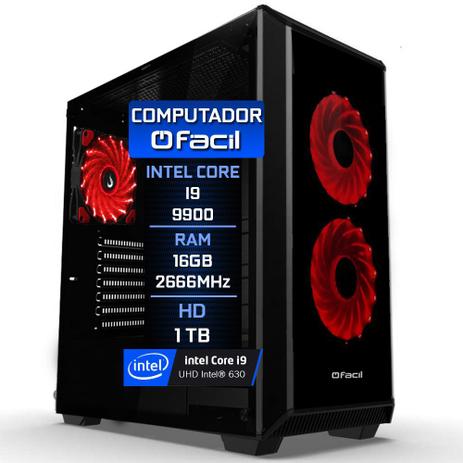 PC Gamer Fácil Intel Core i9 9900 (9ª Geração) 16GB HD 1TB - Fonte 600W - Facíl Computadores Menor preço em PC Gamer Fácil Intel Core i9 9900 (9ª Geração) 16GB HD 1TB - Fonte 600W - Facíl Computadores